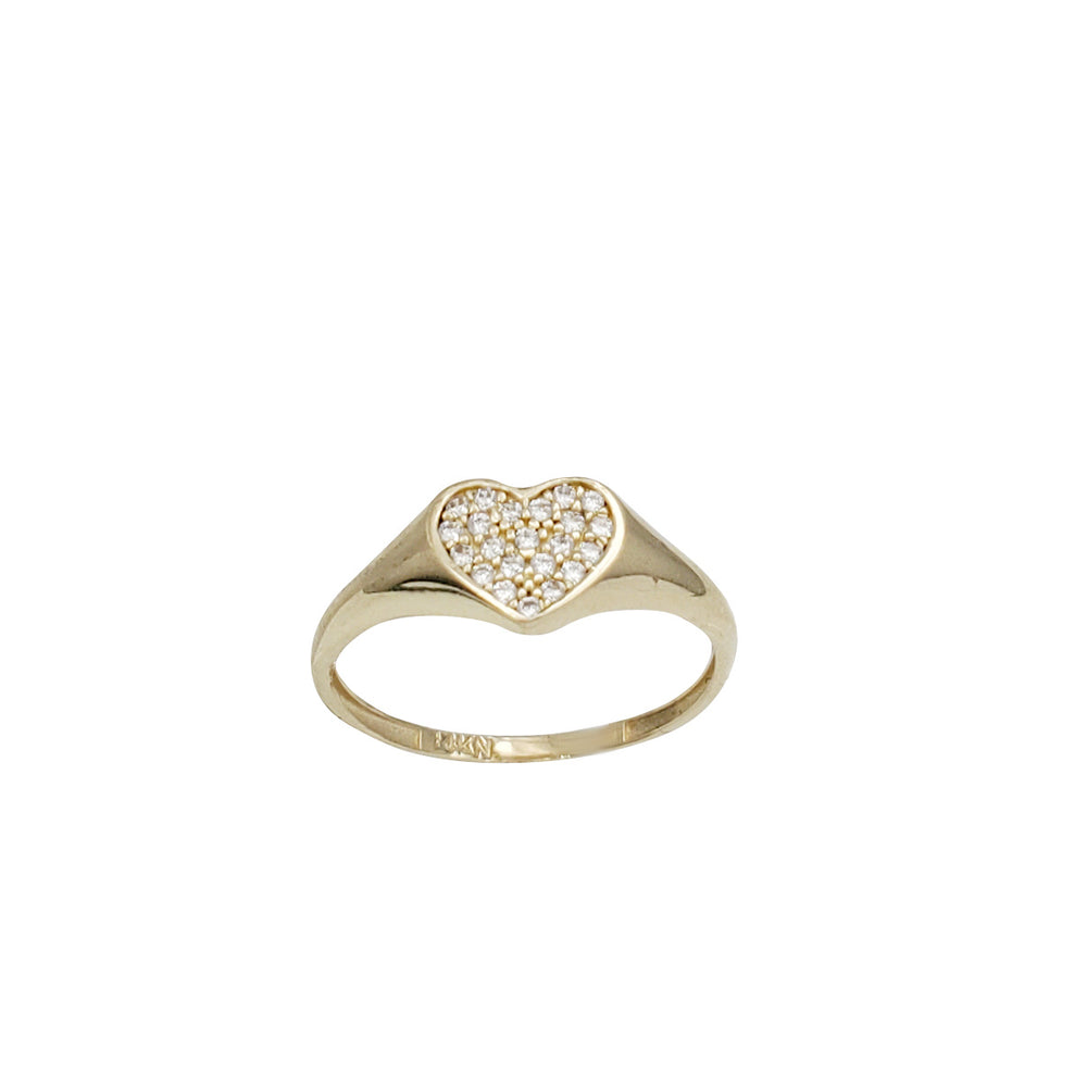 Zirconia Heart Ring (14K)