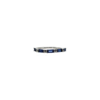 Blue CZ & Diamond Ring (10K)