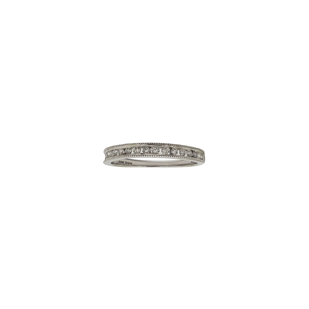 One-Row Diamond Channel Setting Ring (10K)