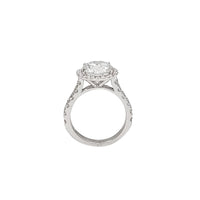 Round Halo Lab Grown Diamond Engagement Ring (14K)