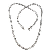 White Gold Lab Grown Diamond Tennis Necklace (14K)