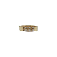 Three-Row Channel Setting Wedding Band Ring (14K)