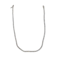Lab Diamond Tennis Necklace (14K)