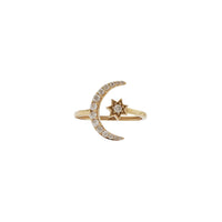 Moon & Star Open Ring (14K)