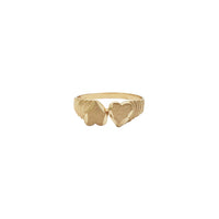 Double Heart Diamond Cut Ring (14K)