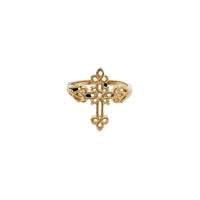 Filigree Cross Ring (14K)