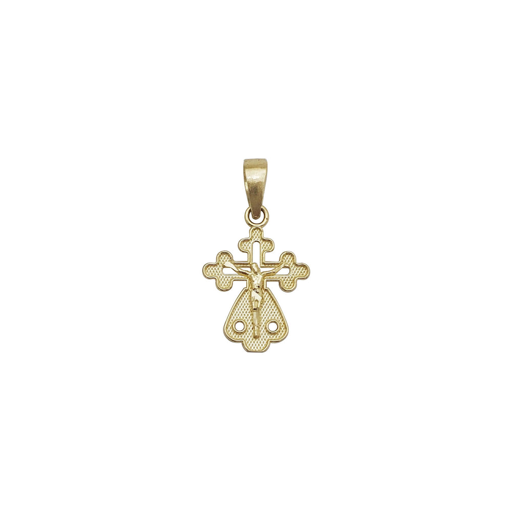 Alamar Gicciyen Orthodox da aka Yanke da Diamond (14K)