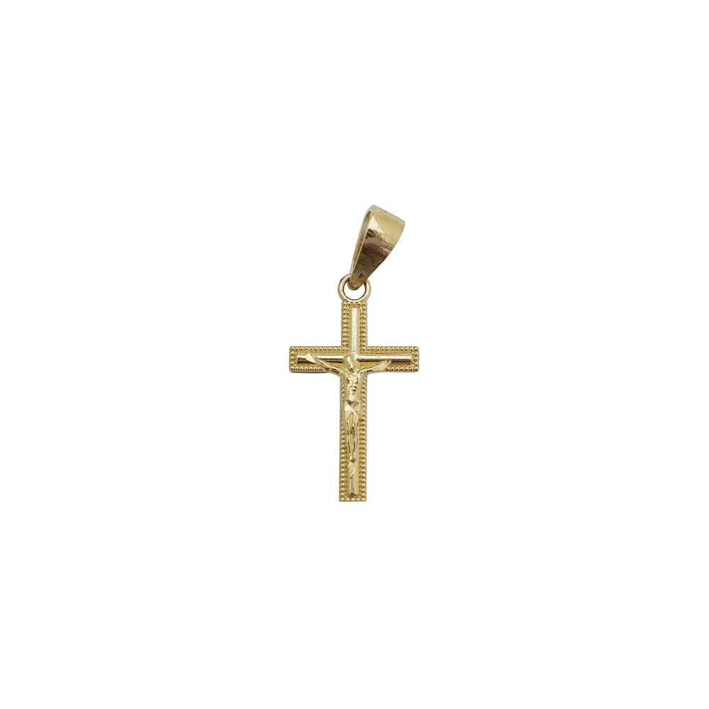 Diamond-Cut Crucifix Pendant (14K)