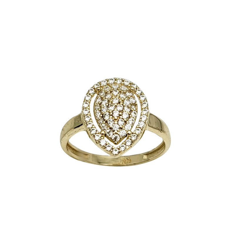 Zoben Halo na Yanke Pear (14K)