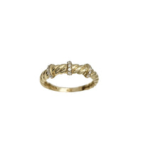 Zirconia Fancy Rope Band Ring (14K)