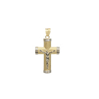 Two Tone Crucifix Pendant (14K)
