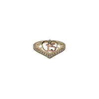 15 Years Birthday /Quinceañera Heart Ring (14K)