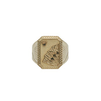 Diamond Cut Playing Card King Ring (14K)