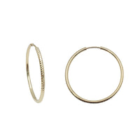 Diamond Cut Slim in Hoop Earrings (14K)