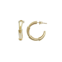 Plain Bamboo Hoop Earrings (14K)