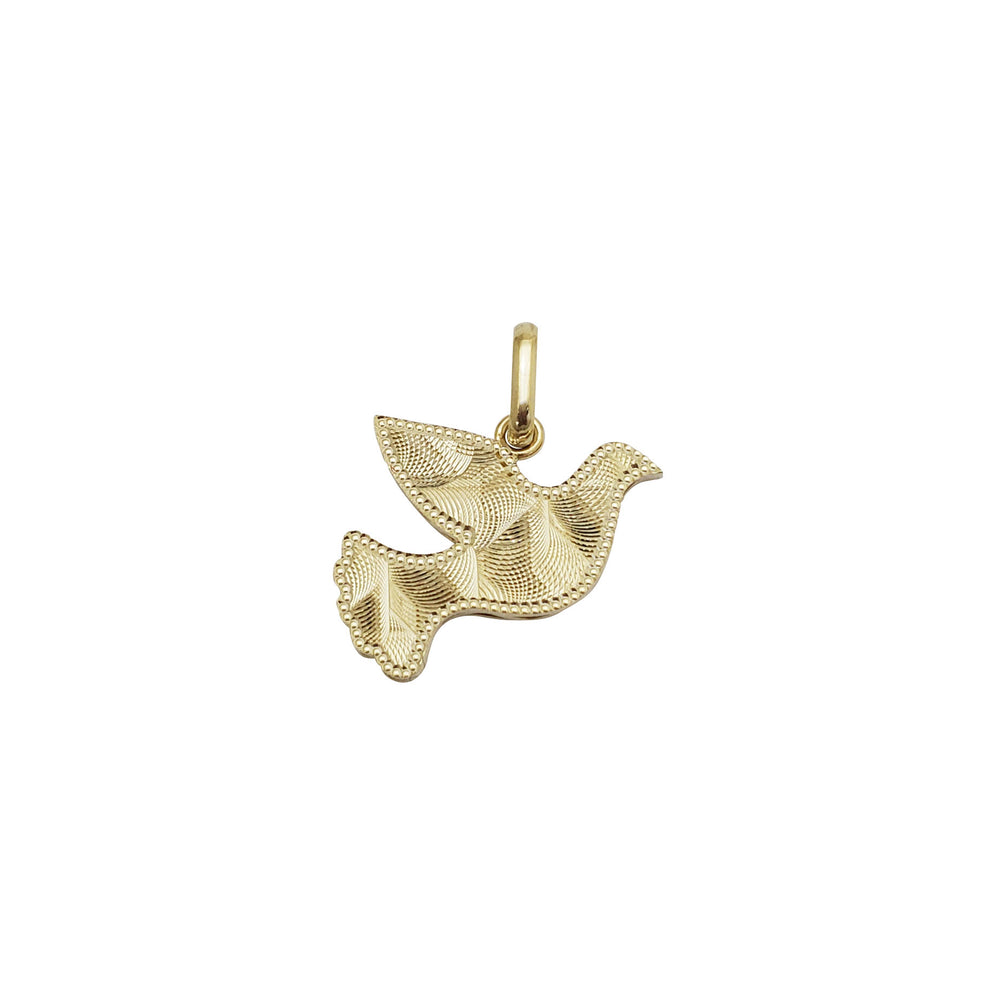 Diamond-Cut Dove Of Peace Pendant (14K)