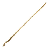 Braided Herringbone Chain Bracelet (14K)