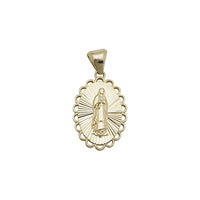 Oval Virgin Mary Pendant (14K)