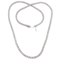 White Gold Diamond Tennis Eternity Necklace (14K)