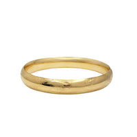 Diamond Cut Floral Design Bangle Bracelet (14K)