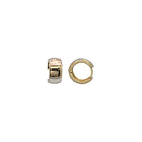 Diamond-cut Chunky C-Hoop Earrings (14K)