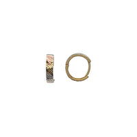 Diagonal Diamond-cut Huggie Earrings (14K)