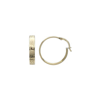 Greek Key Huggie Earrings (14K)
