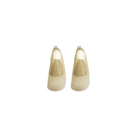 Tapered Dome Hoop Earrings (14K)