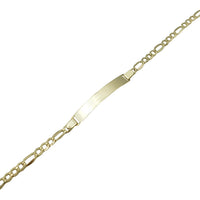 Lightweight/Hollow Figaro ID Bracelet (14K)
