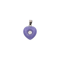 【福】Heart Jade Pendant (Silver)