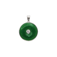 【福】Round Blessing Jade Pendant (Silver)