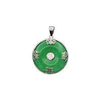 【福】Round Blessing Jade Pendant (Silver)