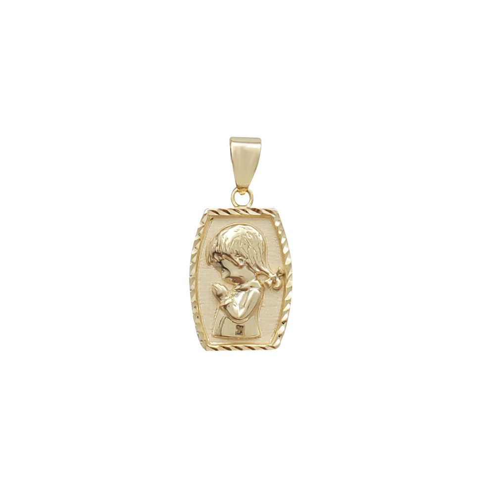 Little Girl Praying Pendant (14K)