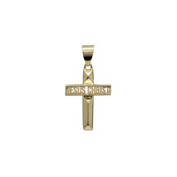 "JESUS CHRIST" Cross Pendant (14K)