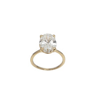 Oval Solitaire 2.96ctw Lab Grown Diamond Engagement Ring (14K)