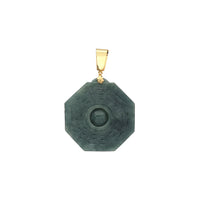 Green Jade Yin Yang Bagua(Octagon) Pendant (14K)