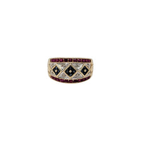 Ruby, Sapphire & Diamond Vintage Band (14K)