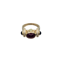 Multi-Gemstone Vintage Statement Ring (14K)