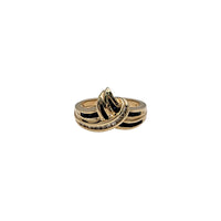 Sapphire & Diamond Crossover Wave Ring (14K)