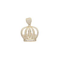 Iced Out Zirconia Crown Pendant (14K)