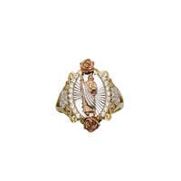 Tricolor CZ Flower Saint Jude Ring (14K)