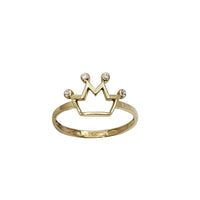 Zirconia Crown Lady Ring (14K)