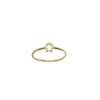 Zirconia Horseshoe Lady Ring (14K)