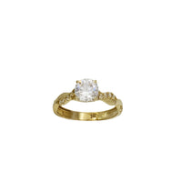 Twist Zirconia Engagement Ring (14K)