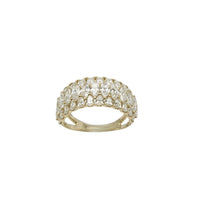 Yellow Gold Marquise & Pear Lab Grown Diamond Band (14K)