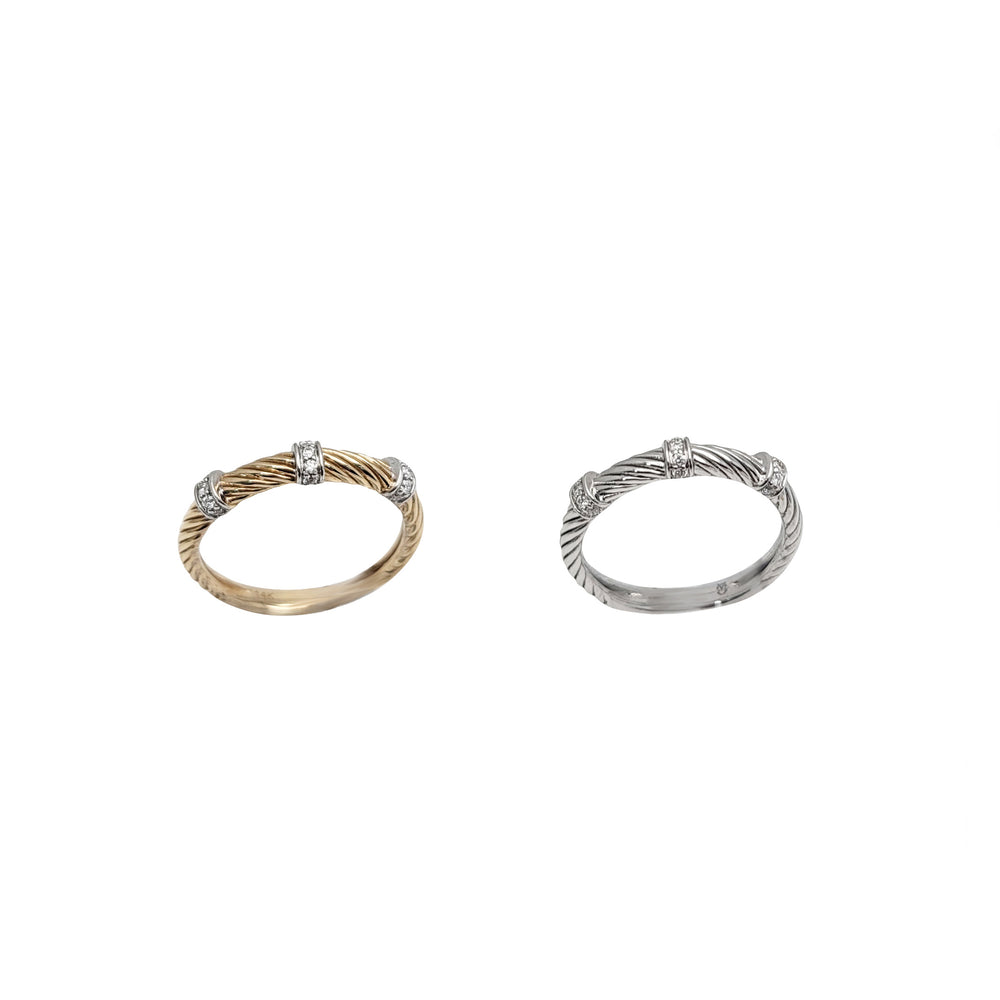 Twisted Rope Lab Grown Diamond Band (14K)