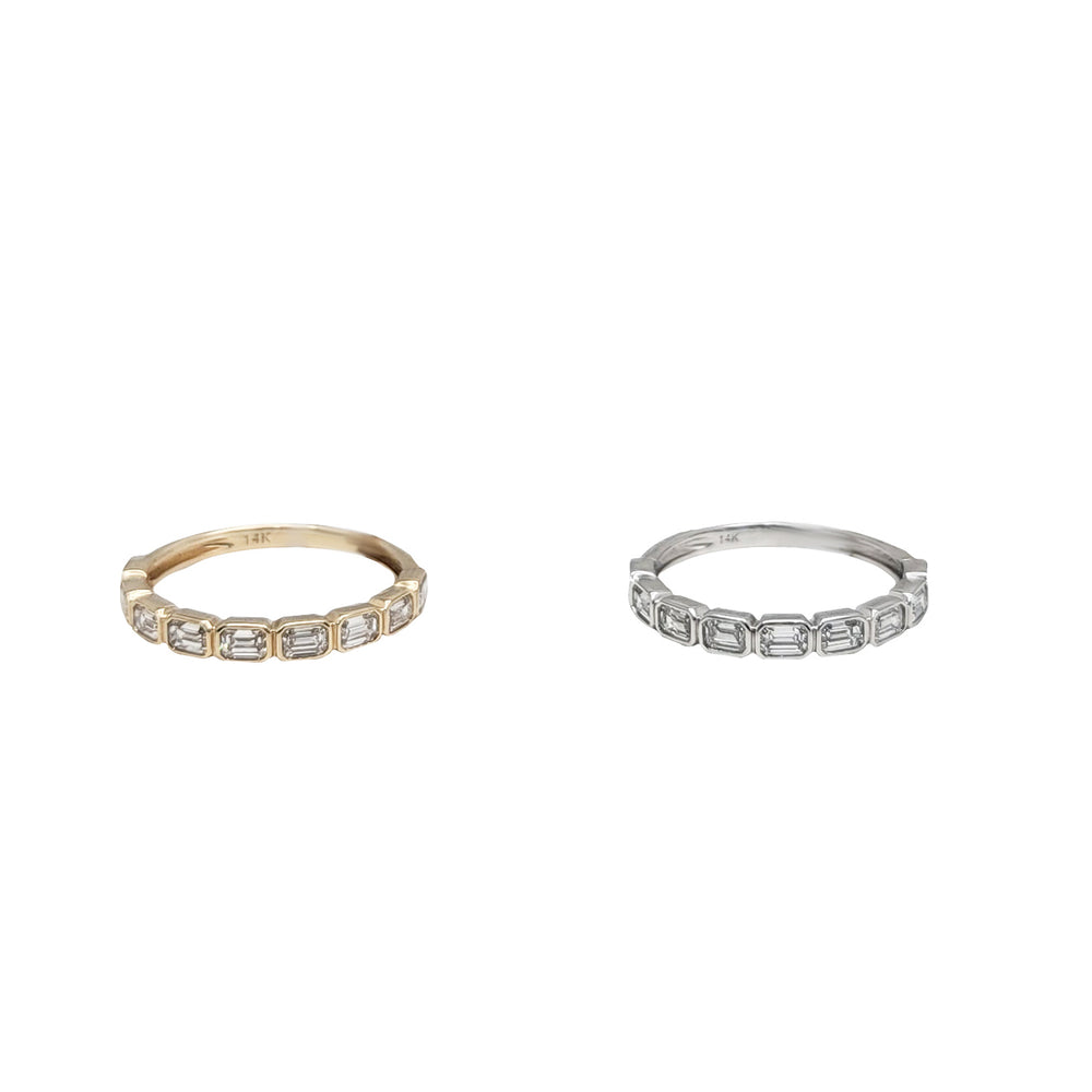 Baguette Bezel-Set Lab Grown Diamond Band (14K)