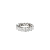 White Gold Lab Grown Diamond Princess Eternity Band (14K)