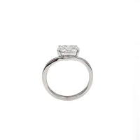 White Gold Oval Cut East West Lab Grown Diamond Engagement Ring (14K)