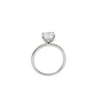 White Gold Round Brilliant 4-Prong Solitaire Lab Diamond Engagement Ring (14K)